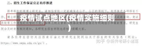 疫情试点地区(疫情实施细则)
